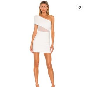 One shoulder superdown dress